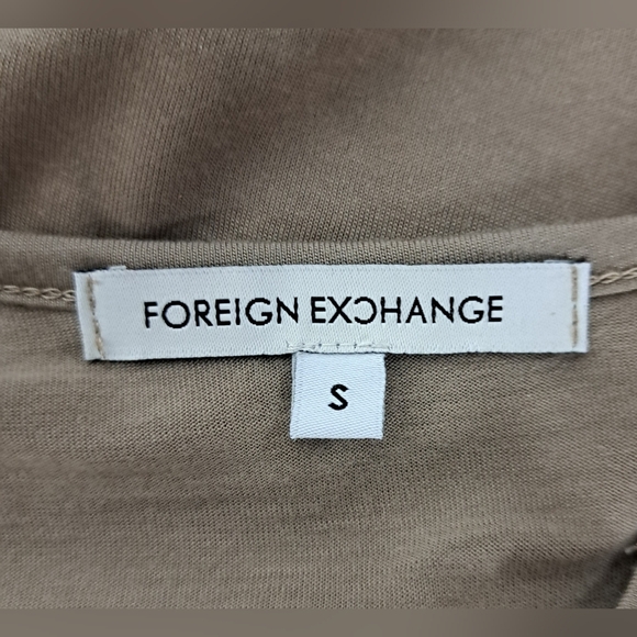 Foreign Exchange S Cropped High Low Top Flowy Comfort Pull On Short Sleeve - Picture 3 of 5